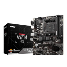 MSI A520M PRO Gaming Motherboard (AMD AM4, DDR4, PCIe 4.0, SATA 6Gb/s, Dual M.2, USB 3.2 Gen 1, HDMI/DP, Micro-ATX)